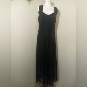 All that Jazz Black Sleeveless Cocktail Maxi Dress